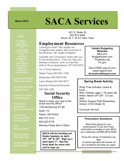 Back Page Story Headline - Silverton Area Community Aid