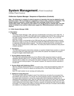 4.1.01 Chiller Plant Control, Chillervisor System Manager