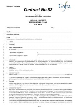 Contract No.82 - The Grain and Feed Trade Association