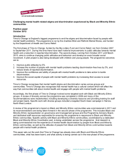 Time to Change and Black and Minority Ethnic communities full