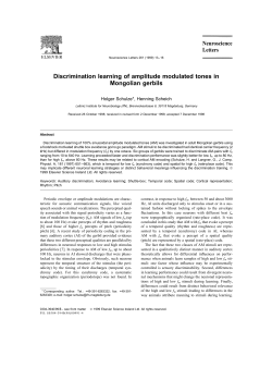 Discrimination learning of amplitude modulated tones in Mongolian