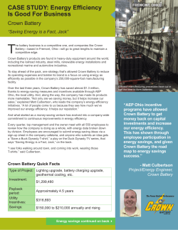 Crown Battery - Alliance for Industrial Efficiency