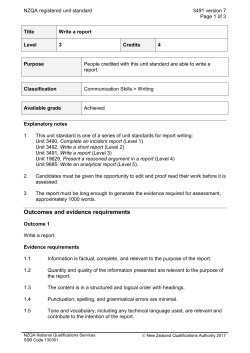 3491 Write a report