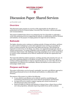 Purpose and Scope - Western Sydney University