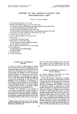 history of the american society for photobiology (asp)