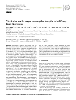 Nitrification and its oxygen consumption along the turbid Chang
