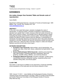 1 - TIEE - Ecological Society of America