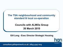 Local area co-operation - Councils with ALMOs Group