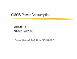 Power Dissipation in CMOS