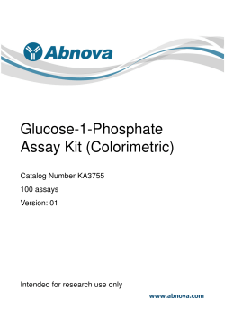 Glucose-1-Phosphate Assay Kit (Colorimetric)