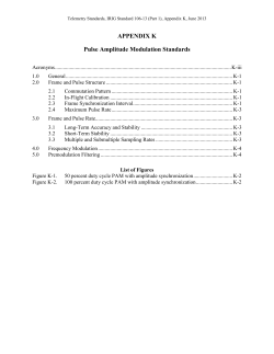 Pulse Amplitude Modulation Standards