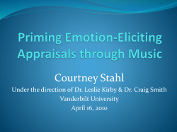 Priming Emotion-Eliciting Appraisals Through Music