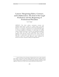 Lawyers` Bargaining Ethics, Contract, and