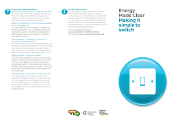 Energy Made Clear Making it simple to switch ?