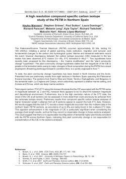A high resolution compound specific carbon isotope study of the