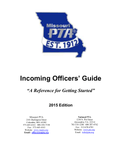 Incoming Officers` Guide