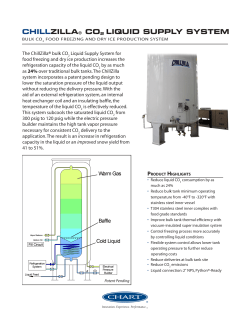 chillzilla&reg; co2 liquid supply system