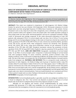 original article role of sonography in evaluation of cervical
