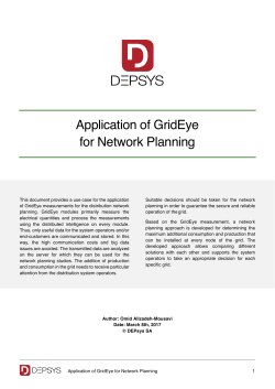 Application of GridEye for Network Planning