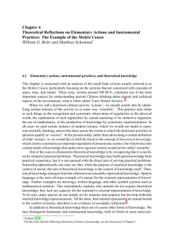 Chapter 4 Theoretical Reflections on Elementary Actions and