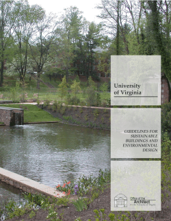 Sustainable Design Guidelines - Office of the Architect