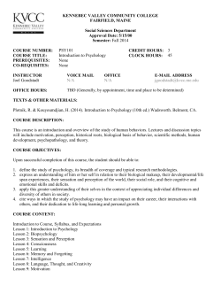 KENNEBEC VALLEY COMMUNITY COLLEGE FAIRFIELD, MAINE