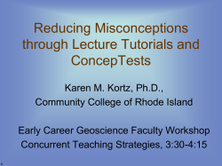 Lecture Tutorials - SERC