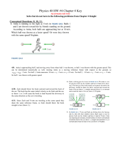 Physics 40 HW #4 Chapter 4