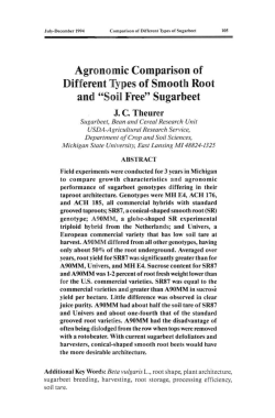 Agronomic Comparison of Different Types of Smooth Root and "Soil