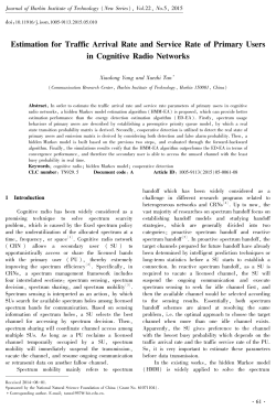 Estimation for Traffic Arrival Rate and Service Rate of Primary Users