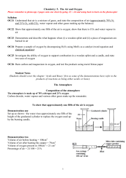 5. The Air and Oxygen