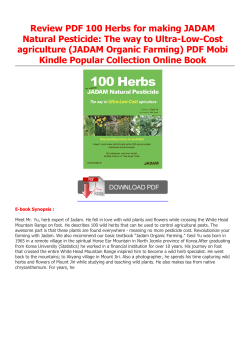Review PDF 100 Herbs for making JADAM Natural