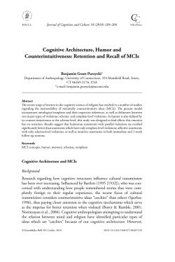 Cognitive Architecture, Humor and Counterintuitiveness: Retention