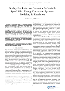 Doubly-Fed Induction Generator for Variable Speed Wind Energy