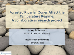 Riparian Buffers Affect Stream Temperatures (RBAST)