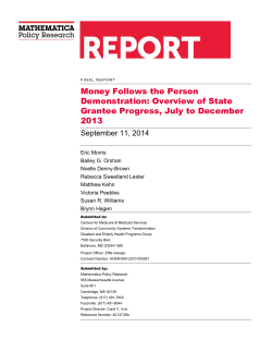 Money Follows the Person Demonstration