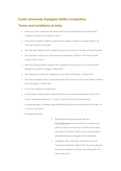 Curtin University Instagram Selfie Competition Terms and conditions