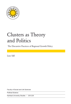 Clusters as Theory and Politics