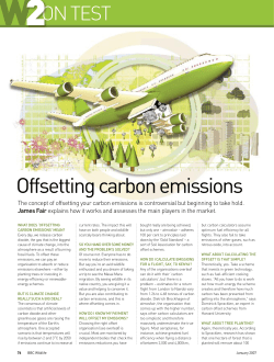Offsetting carbon emissions
