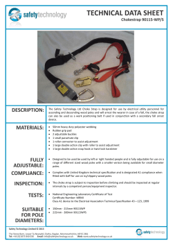 The Safety Technology Ltd Choke Strap is designed for use by