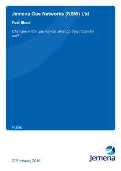 Fact Sheet - Changes in the gas market: what do they