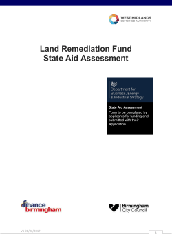 State Aid Assessment Form