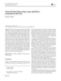 Nexus between food, energy, water, and forest ecosystems in the USA