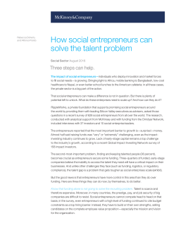 How social entrepreneurs can solve the talent problem