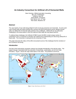 An Industry Consortium for Artificial Lift of Horizontal Wells
