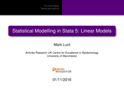 Statistical Modelling in Stata 5: Linear Models