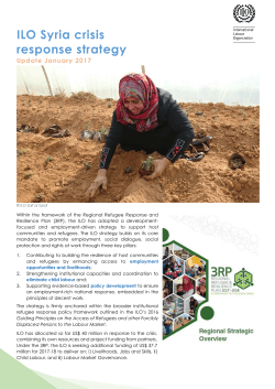 ILO Syria Crisis Response Strategy (Update: January 2017)  pdf