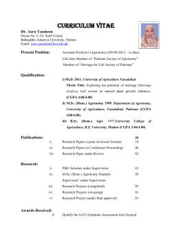 II). Research Papers Published in Impact Factor National