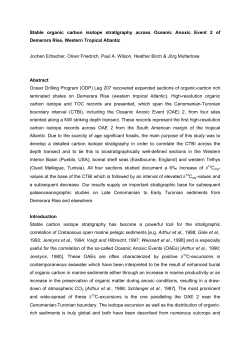 Stable organic carbon isotope stratigraphy across