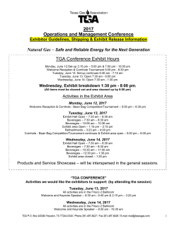 Exhibitor Guidelines and Release form